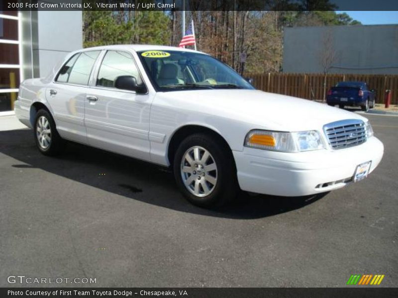 Vibrant White / Light Camel 2008 Ford Crown Victoria LX