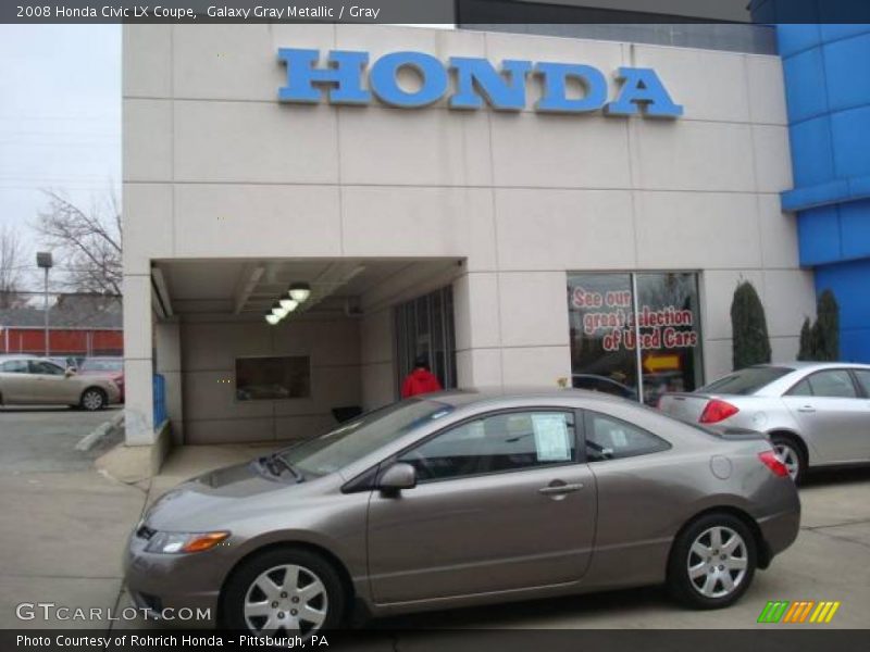 Galaxy Gray Metallic / Gray 2008 Honda Civic LX Coupe