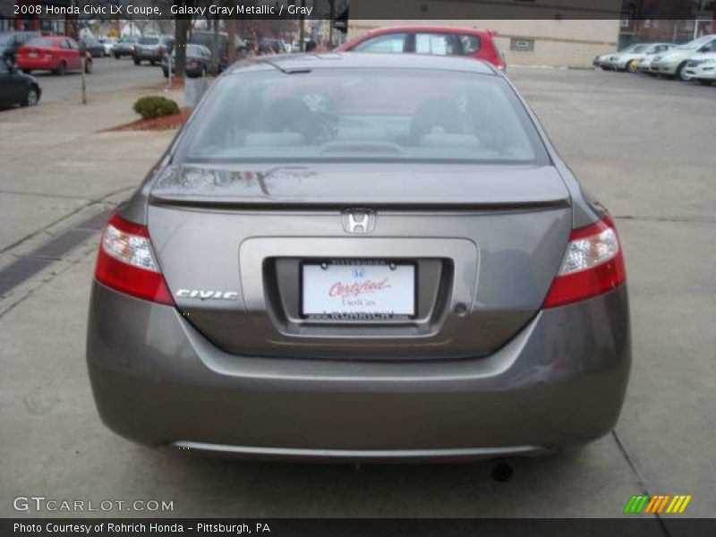 Galaxy Gray Metallic / Gray 2008 Honda Civic LX Coupe