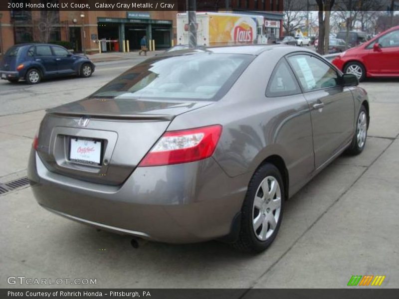 Galaxy Gray Metallic / Gray 2008 Honda Civic LX Coupe