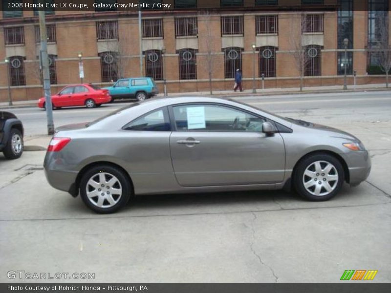 Galaxy Gray Metallic / Gray 2008 Honda Civic LX Coupe