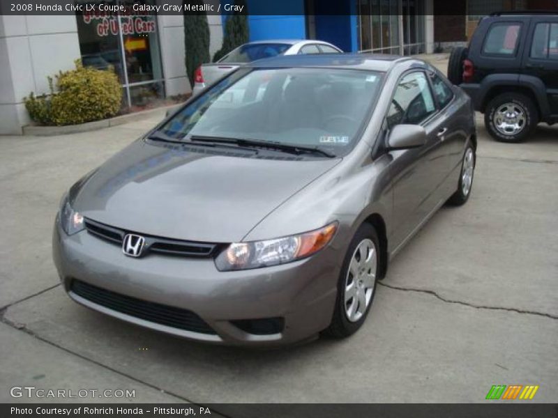 Galaxy Gray Metallic / Gray 2008 Honda Civic LX Coupe