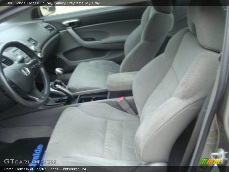 Galaxy Gray Metallic / Gray 2008 Honda Civic LX Coupe