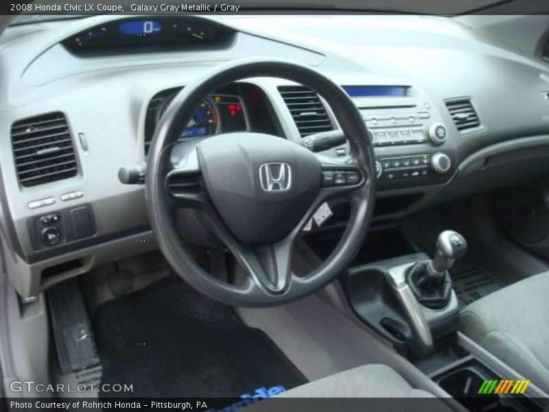 Galaxy Gray Metallic / Gray 2008 Honda Civic LX Coupe