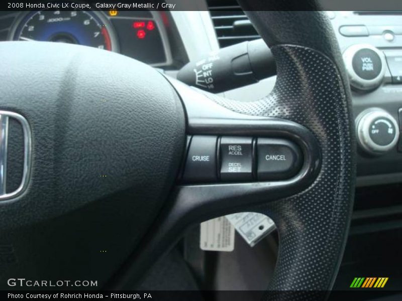 Galaxy Gray Metallic / Gray 2008 Honda Civic LX Coupe