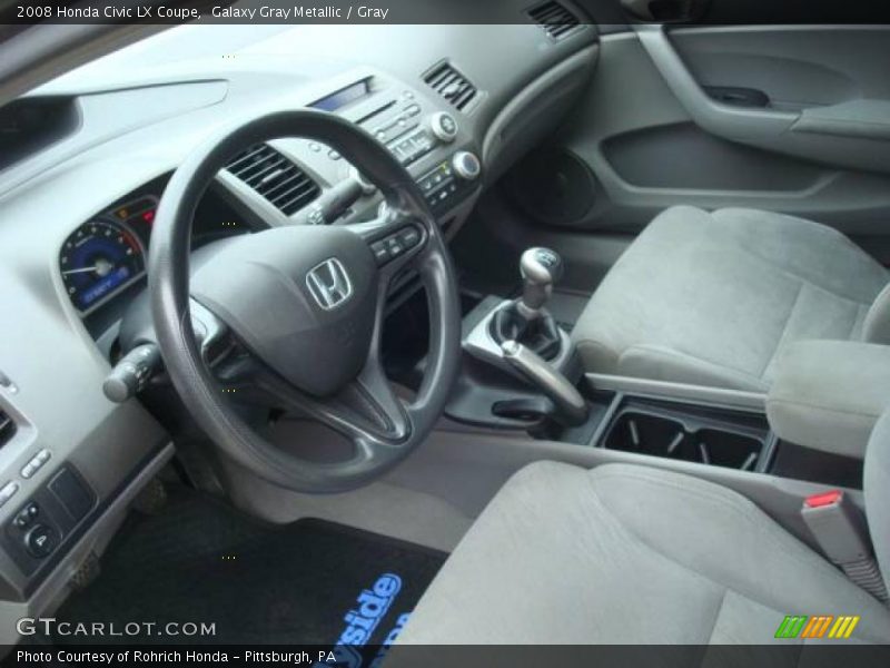 Galaxy Gray Metallic / Gray 2008 Honda Civic LX Coupe