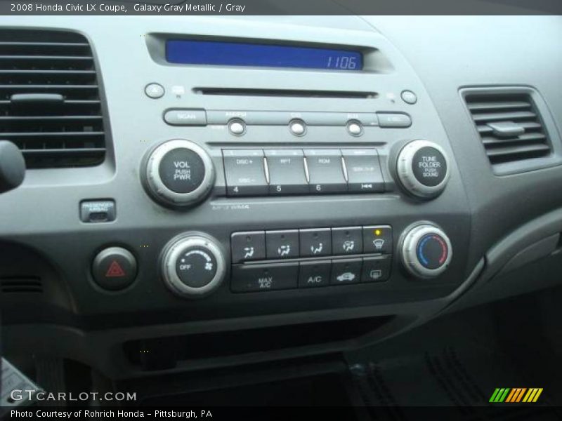 Galaxy Gray Metallic / Gray 2008 Honda Civic LX Coupe