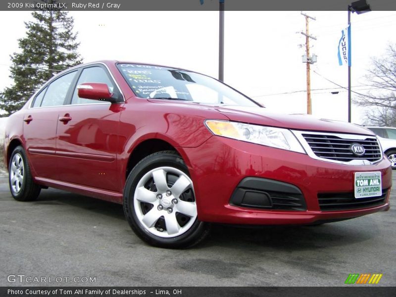 Ruby Red / Gray 2009 Kia Optima LX