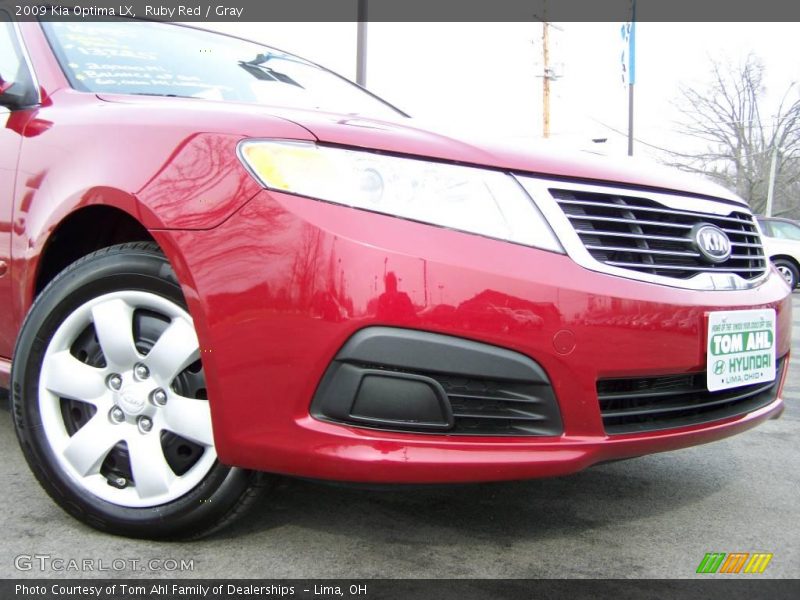 Ruby Red / Gray 2009 Kia Optima LX