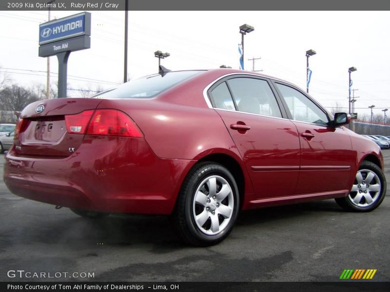 Ruby Red / Gray 2009 Kia Optima LX