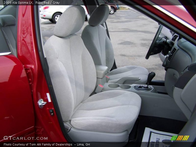 Ruby Red / Gray 2009 Kia Optima LX