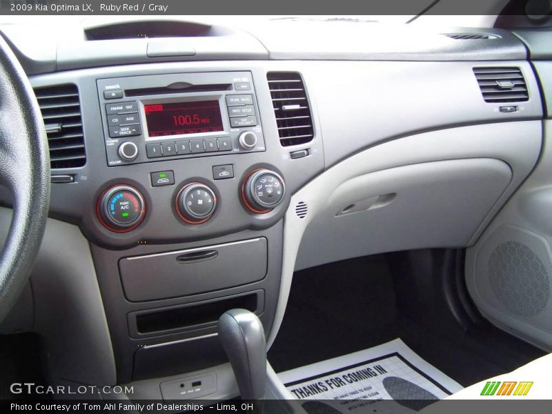 Ruby Red / Gray 2009 Kia Optima LX