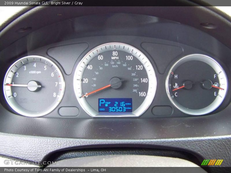 Bright Silver / Gray 2009 Hyundai Sonata GLS