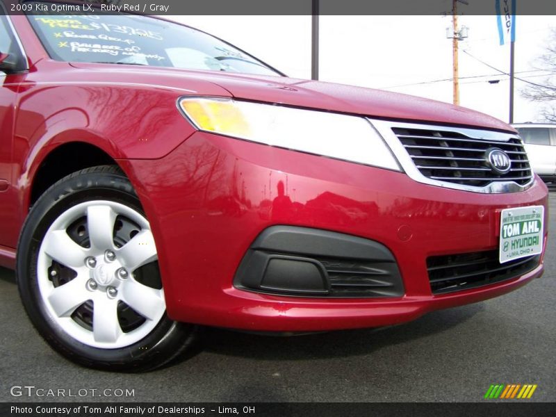 Ruby Red / Gray 2009 Kia Optima LX