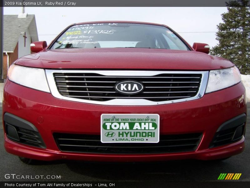 Ruby Red / Gray 2009 Kia Optima LX