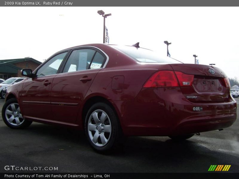 Ruby Red / Gray 2009 Kia Optima LX