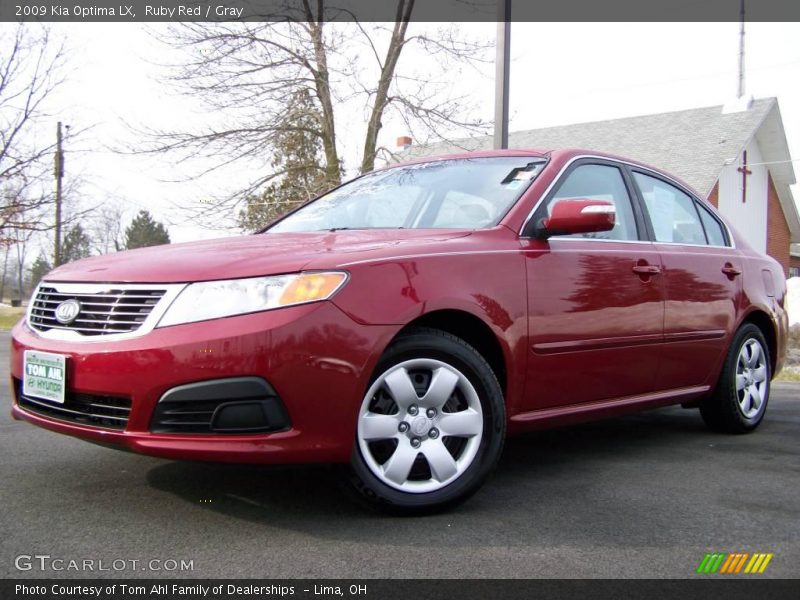 Ruby Red / Gray 2009 Kia Optima LX