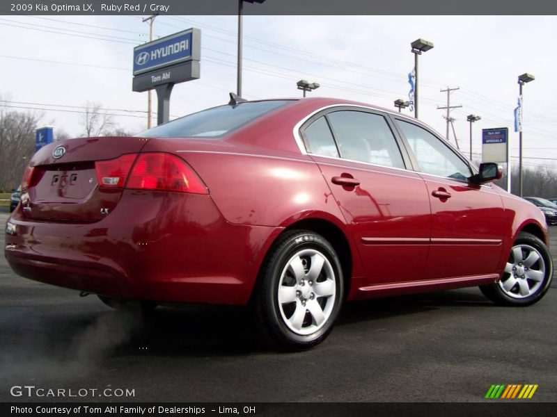 Ruby Red / Gray 2009 Kia Optima LX