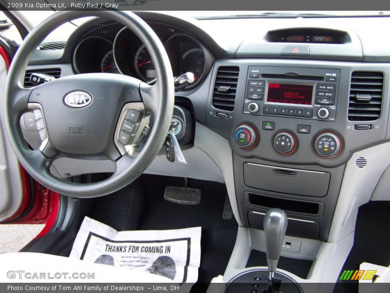 Ruby Red / Gray 2009 Kia Optima LX