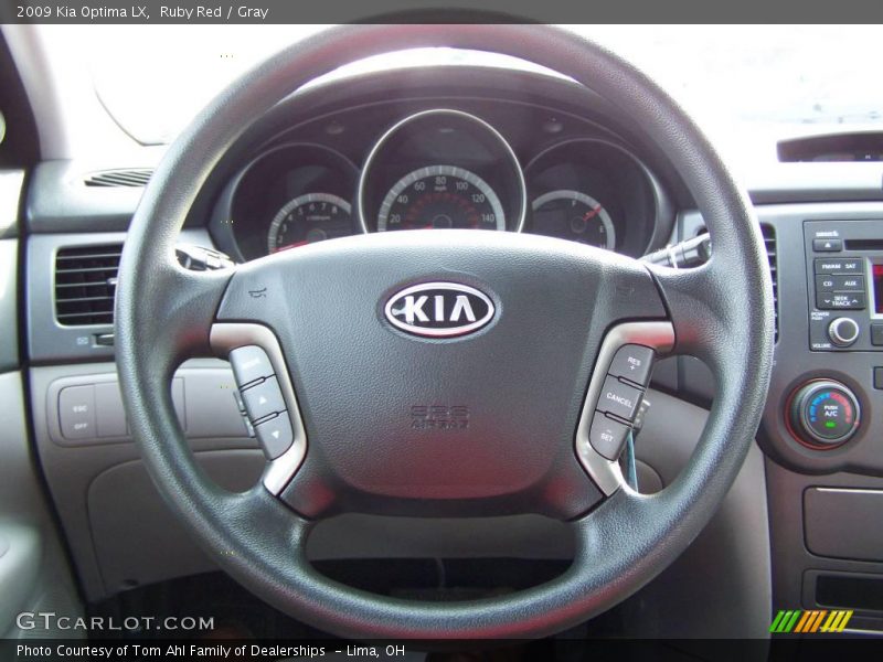 Ruby Red / Gray 2009 Kia Optima LX