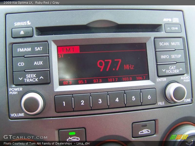 Ruby Red / Gray 2009 Kia Optima LX