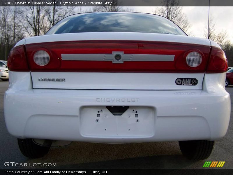 Olympic White / Graphite Gray 2003 Chevrolet Cavalier Sedan
