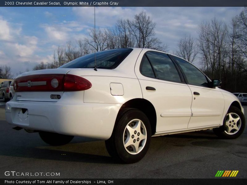 Olympic White / Graphite Gray 2003 Chevrolet Cavalier Sedan
