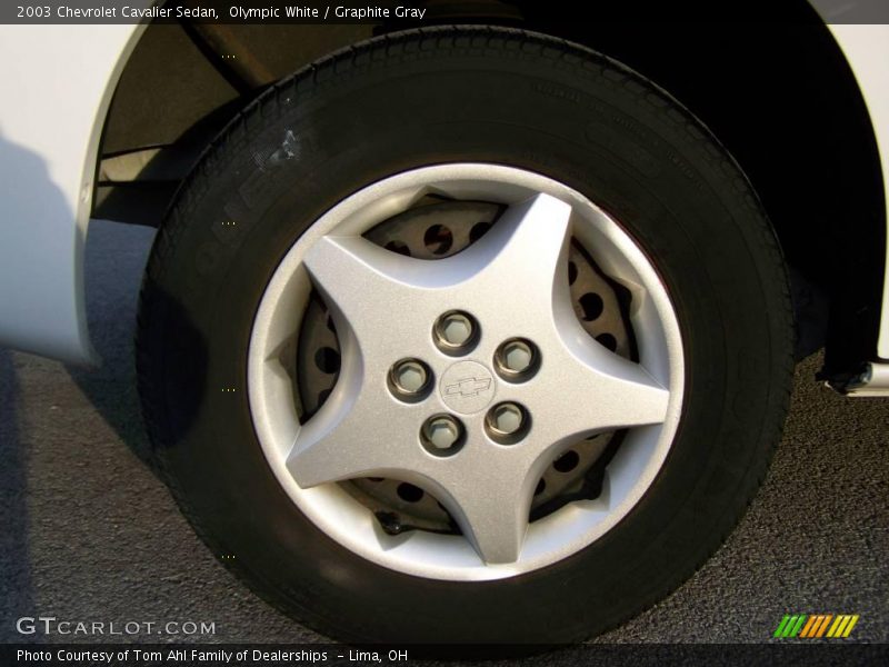 Olympic White / Graphite Gray 2003 Chevrolet Cavalier Sedan