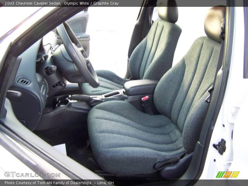 Olympic White / Graphite Gray 2003 Chevrolet Cavalier Sedan
