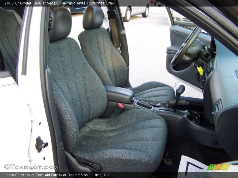 Olympic White / Graphite Gray 2003 Chevrolet Cavalier Sedan