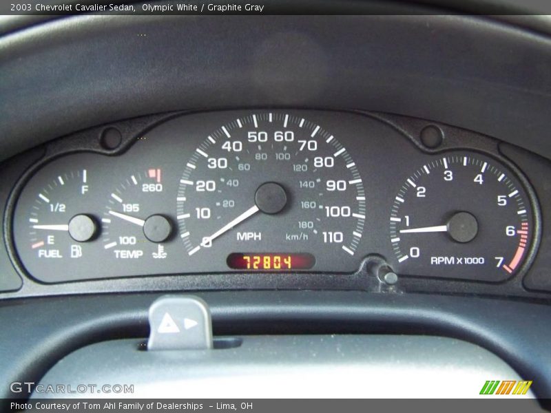 Olympic White / Graphite Gray 2003 Chevrolet Cavalier Sedan