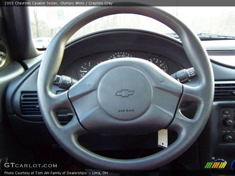 Olympic White / Graphite Gray 2003 Chevrolet Cavalier Sedan