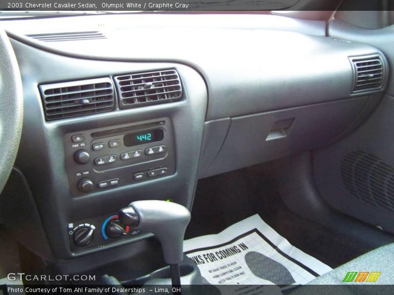 Olympic White / Graphite Gray 2003 Chevrolet Cavalier Sedan