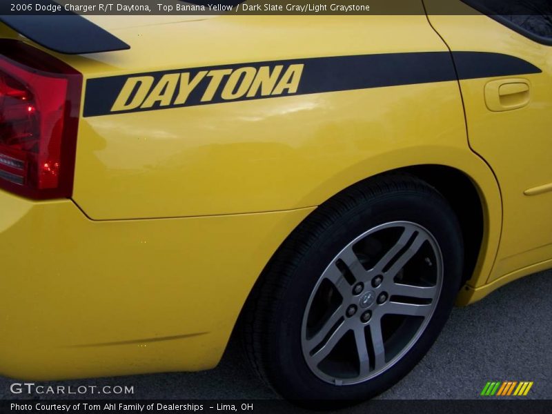 Top Banana Yellow / Dark Slate Gray/Light Graystone 2006 Dodge Charger R/T Daytona