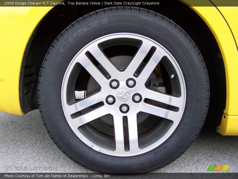 Top Banana Yellow / Dark Slate Gray/Light Graystone 2006 Dodge Charger R/T Daytona