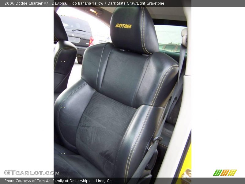 Top Banana Yellow / Dark Slate Gray/Light Graystone 2006 Dodge Charger R/T Daytona