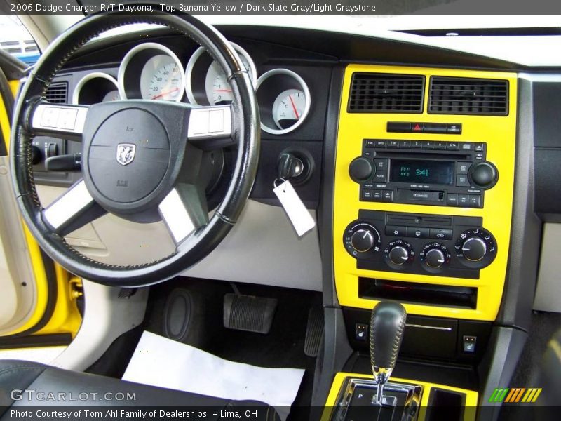 Top Banana Yellow / Dark Slate Gray/Light Graystone 2006 Dodge Charger R/T Daytona