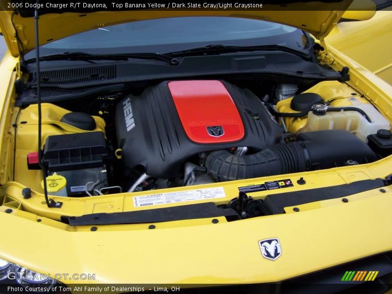 Top Banana Yellow / Dark Slate Gray/Light Graystone 2006 Dodge Charger R/T Daytona