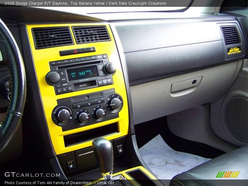 Top Banana Yellow / Dark Slate Gray/Light Graystone 2006 Dodge Charger R/T Daytona
