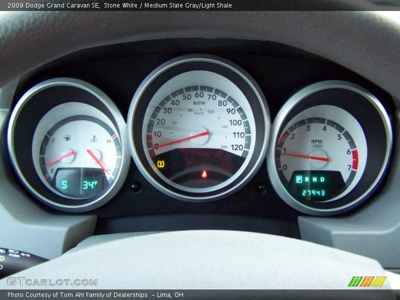Stone White / Medium Slate Gray/Light Shale 2009 Dodge Grand Caravan SE