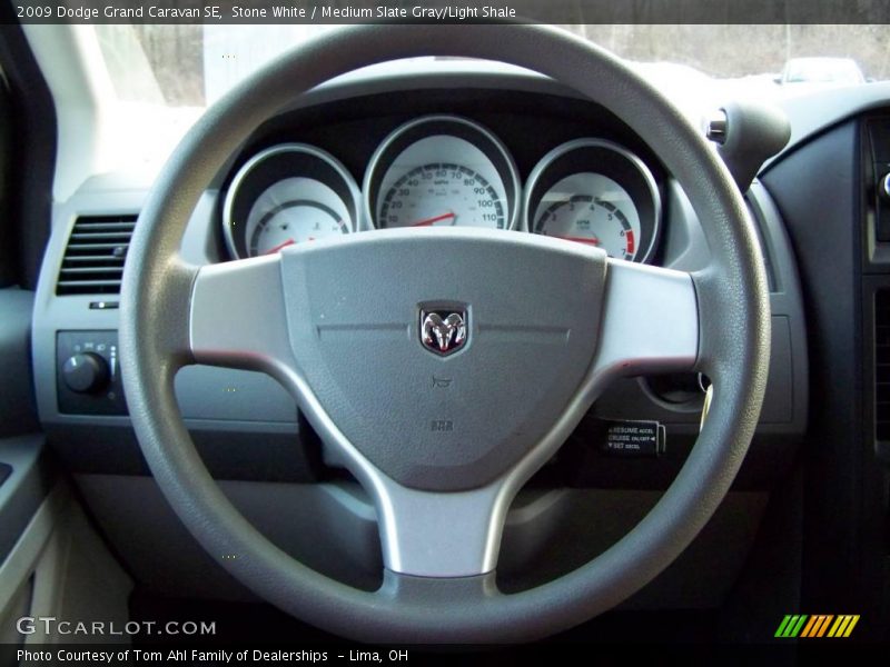Stone White / Medium Slate Gray/Light Shale 2009 Dodge Grand Caravan SE
