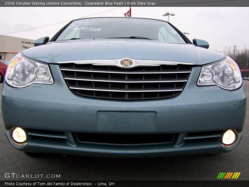 Clearwater Blue Pearl / Dark Slate Gray 2009 Chrysler Sebring Limited Convertible