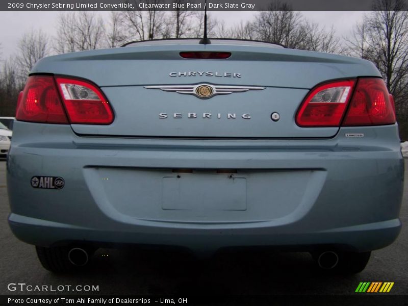 Clearwater Blue Pearl / Dark Slate Gray 2009 Chrysler Sebring Limited Convertible