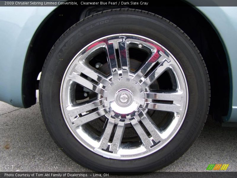 Clearwater Blue Pearl / Dark Slate Gray 2009 Chrysler Sebring Limited Convertible
