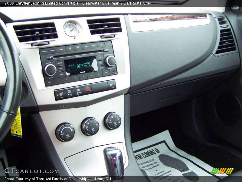 Clearwater Blue Pearl / Dark Slate Gray 2009 Chrysler Sebring Limited Convertible