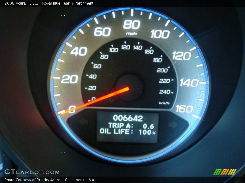 Royal Blue Pearl / Parchment 2008 Acura TL 3.2