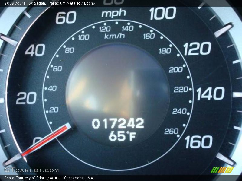 Palladium Metallic / Ebony 2009 Acura TSX Sedan