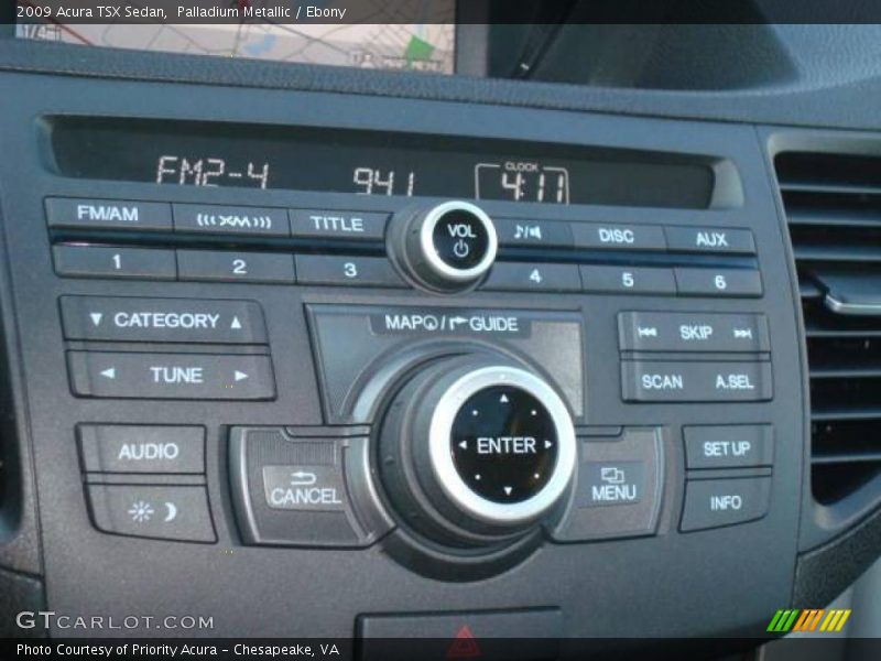 Palladium Metallic / Ebony 2009 Acura TSX Sedan