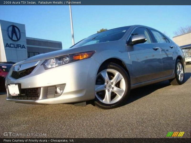 Palladium Metallic / Parchment 2009 Acura TSX Sedan