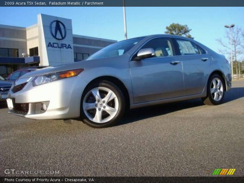 Palladium Metallic / Parchment 2009 Acura TSX Sedan